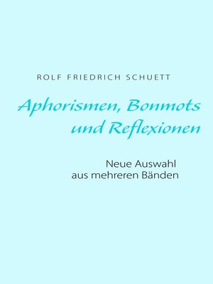 cover image of Aphorismen, Bonmots und Reflexionen